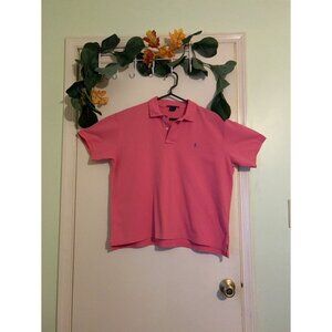 Lauren Ralph Lauren Shirt Men Extra Large Pink Pima Soft 100% Cotton Short Sleev